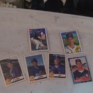 Tom Glavine BB Rookie Cards+3 MLB AUTOGRAPHED Cards